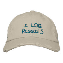 I Love Piggies Hat Embroidered Hat