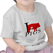 I Love Pigs Baby's Tshirt