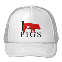 I Love Pigs Caps Trucker Hats