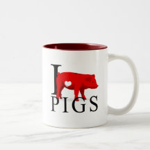 I Love Pigs Mugs