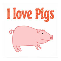 I Love Pigs Poster posters