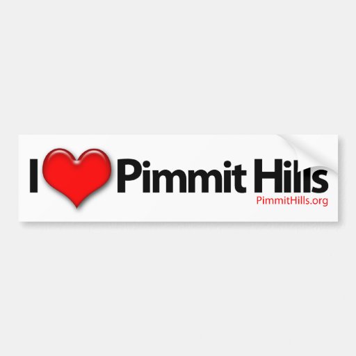 I Love Pimmit Hills Bumper Sticker