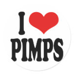 I Love Pimps Sticker
