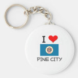 I Love Pine City Minnesota Keychain