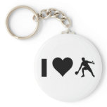I Love Ping Pong Keychains