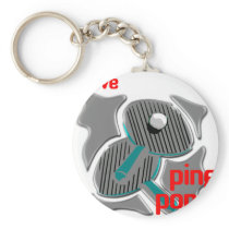I Love Ping Pong Loving the Ping Pong Keychain