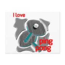 I Love Ping Pong Loving the Ping Pong Post Cards