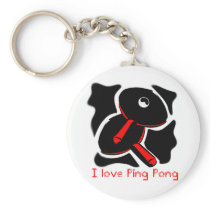 I Love Ping Pong Mystic Paddles Keychains