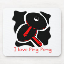 I Love Ping Pong Mystic Paddles Mousepads