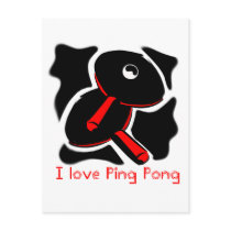 I Love Ping Pong Mystic Paddles Postcards