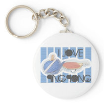 I Love Ping Pong Ping Pong Dude! Key Chains