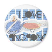 I Love Ping Pong Ping Pong Dude! Refrigerator Magnet