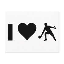 I Love Ping Pong Post Cards