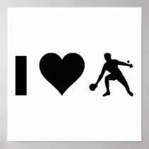 I Love Ping Pong Posters