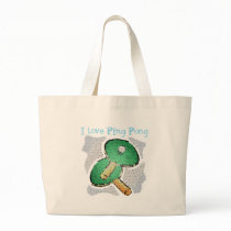 I Love Ping Pong Power Table Tennis Tote Bags