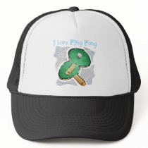I Love Ping Pong Power Table Tennis Trucker Hat