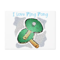 I Love Ping Pong Power Table Tennis Postcards