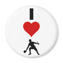 I Love Ping Pong (Vertical) Magnets