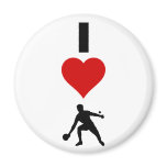 I Love Ping Pong (Vertical) Magnets