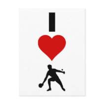 I Love Ping Pong (Vertical) Post Card