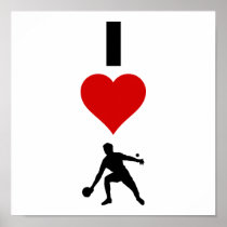I Love Ping Pong (Vertical) Poster