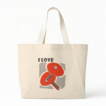 I Love Ping Pong Wild Red Paddles Bag