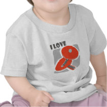 I Love Ping Pong Wild Red Paddles Shirt