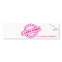 I Love Pink bumper stickers