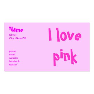 I love pink profilecard