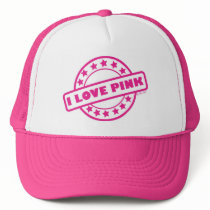 I Love Pink Trucker Hat
