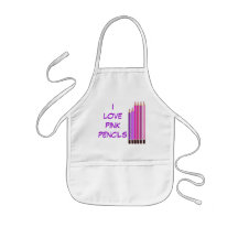 I love pink pencils apron