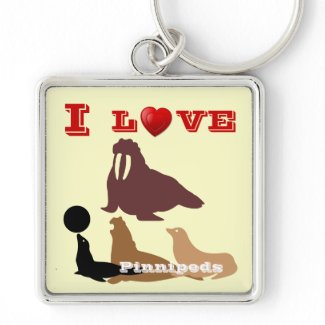 I Love Pinnipeds Premium Keychain