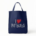 I Love Pit Bulls bags