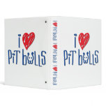 I Love Pit Bulls Vinyl Binders