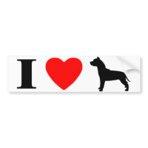 I Love Pit Bulls Bumper Sticker bumper stickers