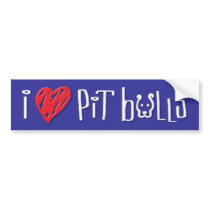 I Love Pit Bulls bumper stickers by HardtGraphicArdts I Love Pit Bulls bumper stickers
