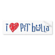 I Love Pit Bulls bumper stickers by HardtGraphicArdts I Love Pit Bulls bumper stickers