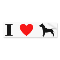 I Love Pit Bulls Bumper Sticker