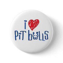 I Love Pit Bulls buttons by HardtGraphicArdts I Love Pit Bulls buttons