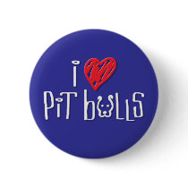 I Love Pit Bulls buttons by HardtGraphicArdts I Love Pit Bulls buttons