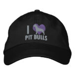 I Love Pit Bulls Embroidered Hat Embroidered Hats