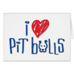 I Love Pit Bulls Greeting Card