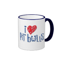I Love Pit Bulls Mugs