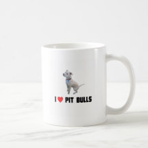 I Love Pit Bulls Mugs