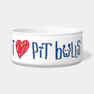 I Love Pit Bulls petbowl