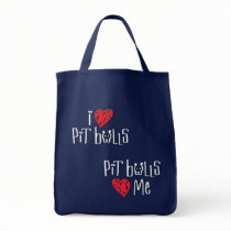 I Love Pit Bulls - Pit Bulls Love Me bags by HardtGraphicArdts I Love Pit Bulls - Pit Bulls Love Me bags