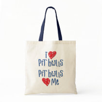 I Love Pit Bulls - Pit Bulls Love Me bags by HardtGraphicArdts I Love Pit Bulls - Pit Bulls Love Me bags