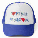 I Love Pit Bulls - Pit Bulls Love Me hats