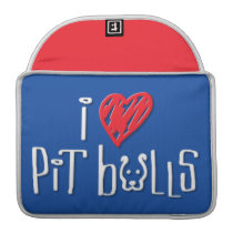 I Love Pit Bulls - Pit Bulls Love Me Sleeve For Macbook Pro