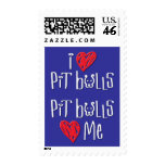 I Love Pit Bulls - Pit Bulls Love Me Stamp